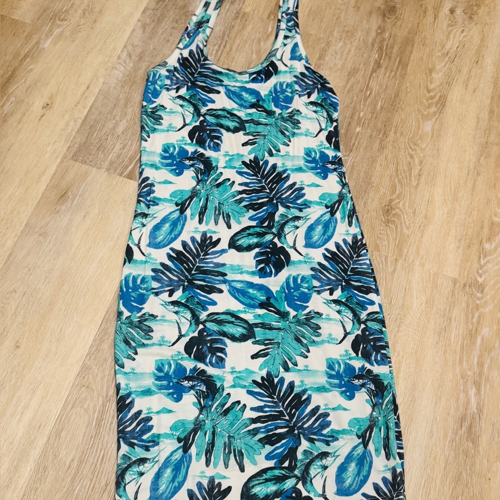 Salt Life Tropical Leaf Print Dress - SM